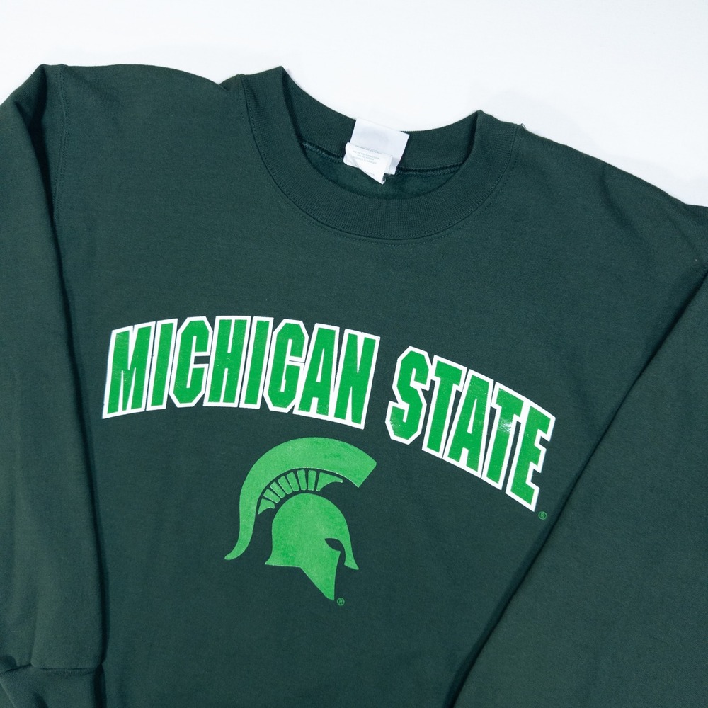Vtg Michigan State Spartans MSU Hanes Sweatshirt Adult Small Big 10 College 90s